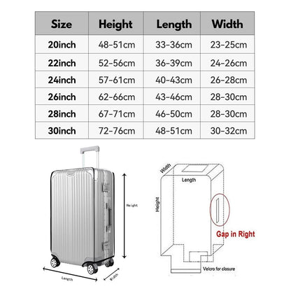 T Tersely Clear PVC Suitcase Cover Protectors 20/24/26/28/30 22inch,