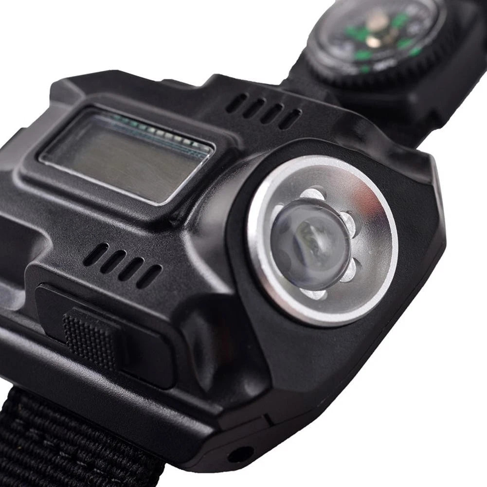 Flashlight LED Torch Compass Tactical LED Rechargeable Outdoor Sport Watch