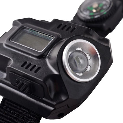Flashlight LED Torch Compass Tactical LED Rechargeable Outdoor Sport Watch