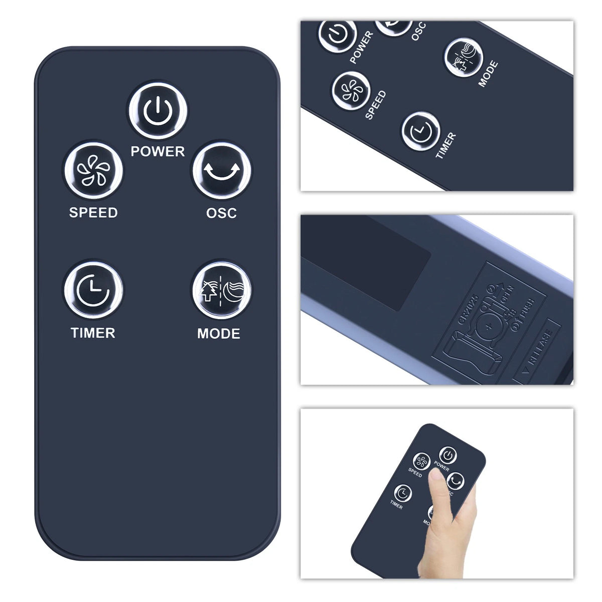 Remote Control For VCK Oscillating Desk Tower Fan LE-TF009A