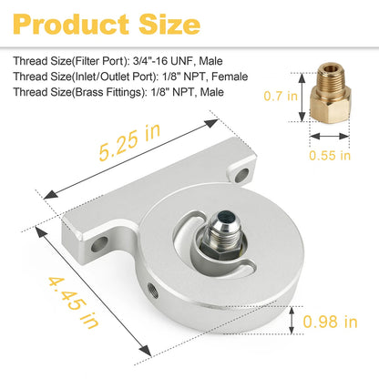 Cartridge to Spin-On Oil Filter Adapter For Ford 2N 8N 9N
