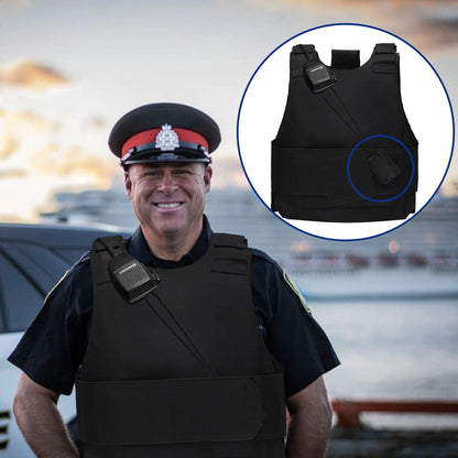 Terixe 2 Pack Mic Clips for Law Enforcement, Black Radio Holders, Mic...