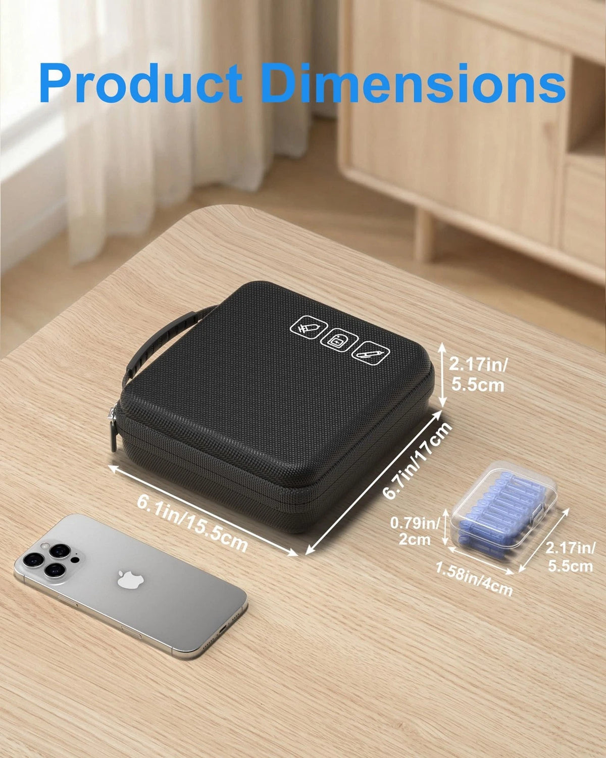 ProCase Diabetes Travel Case, Portable Diabetic Blood Sugar Test Kit Black