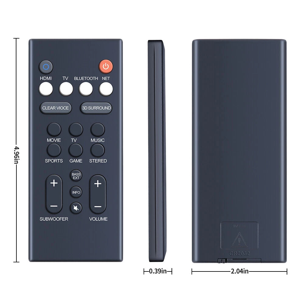 YAS-209 YAS-109 Remote Control For Yamaha Soundbar ATS1090 ATS2090 YAS1080