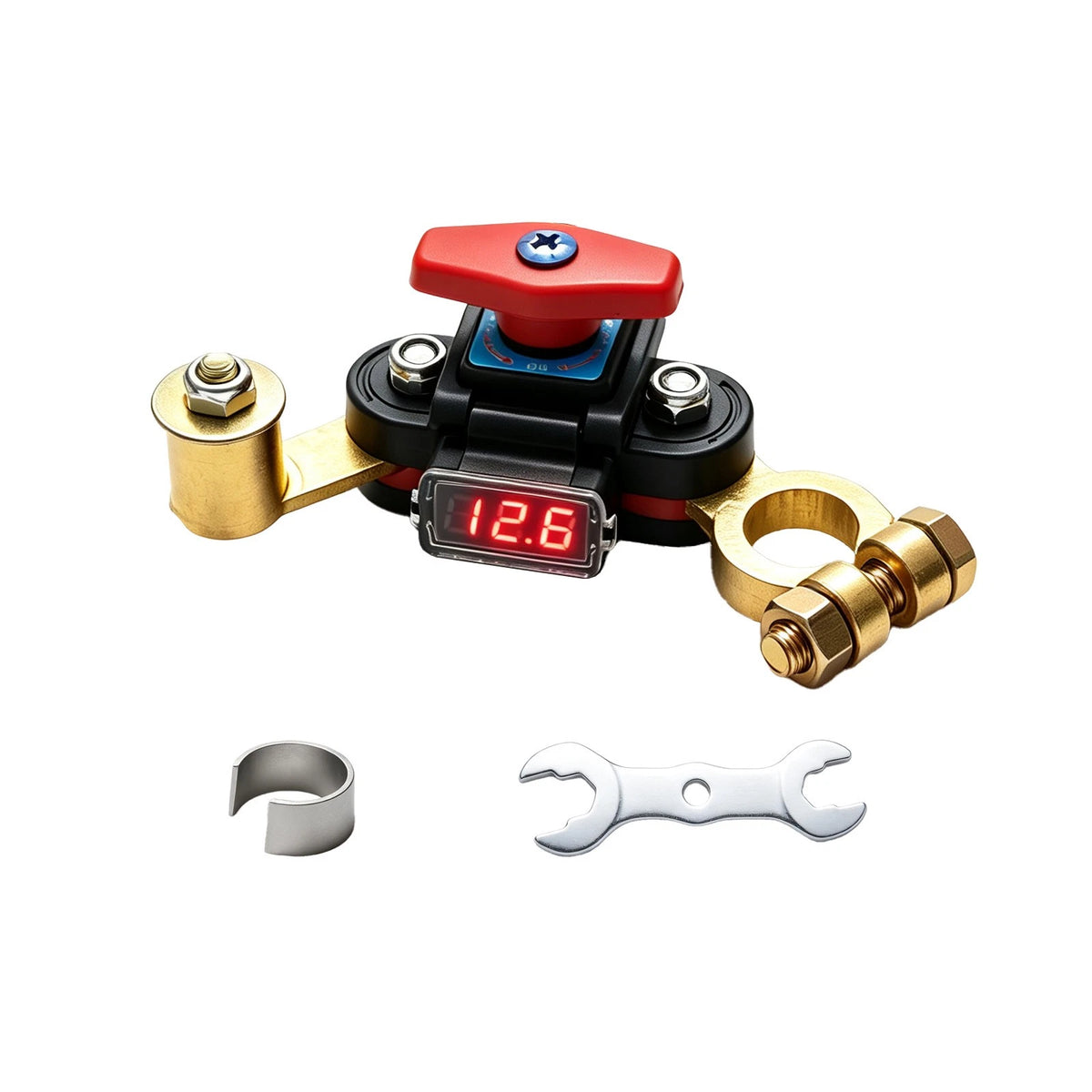 12V 24V Battery Disconnect Switch w/ LED Display Includes Wrench and Shim Kit
