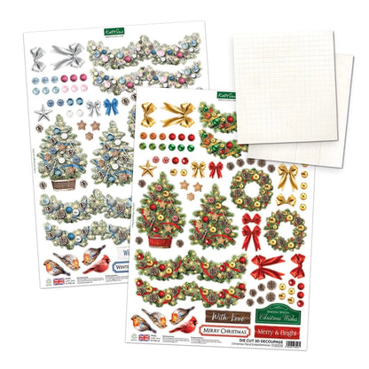 Katy Sue Christmas Garden Finished cards are 5.3 x 7 inches, mixed colors