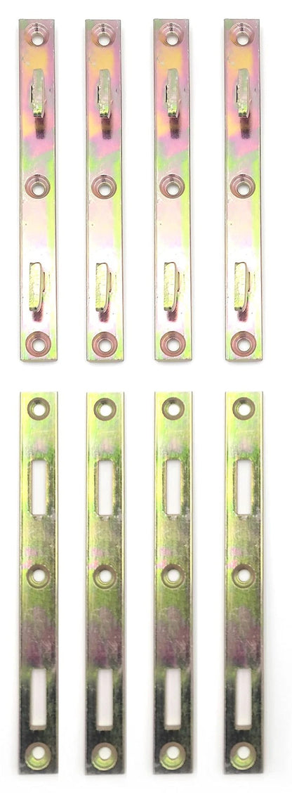 METAL MAGERY Bed Rail Fasteners 6" Set of 4 Brackets Heavy Duty Bed...
