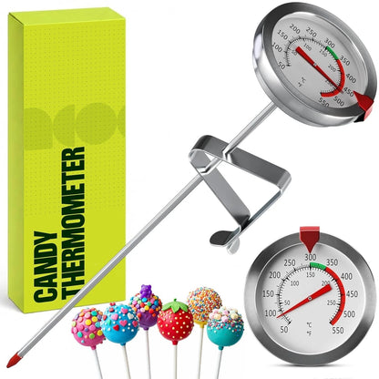 CRAFT911 Candy Thermometer with Pot Clip - Deep Fry Oil for White