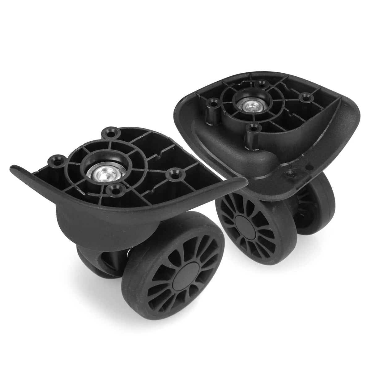 Domiella 2pcs Luggage Replacement Wheels, Suitcase Swivel Repair 2pcs, Black