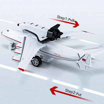 1/400 An225 Mriya Plane w/Buran Orbiter Model Sound Light Pull Back Gift,