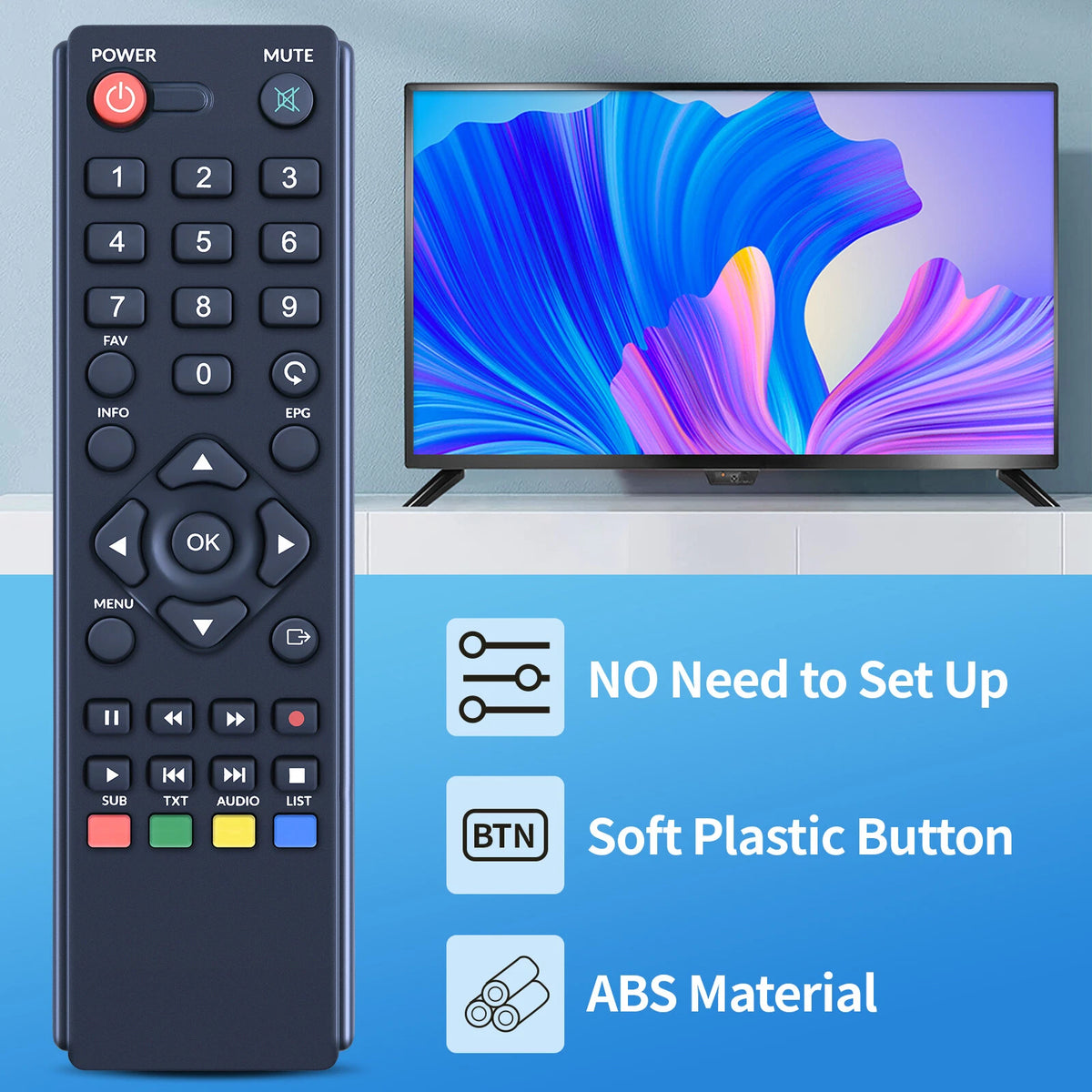 Replacement Remote Control For STRONG SRT 3030 DVB-C