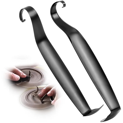 Versatile Pottery Trimming Tools, Sharpened Tool for Potter, black