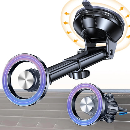 Coolpow for MagSafe Car Mount【Windshield+Vent+Dash】 Magnetic 12 cm, Black