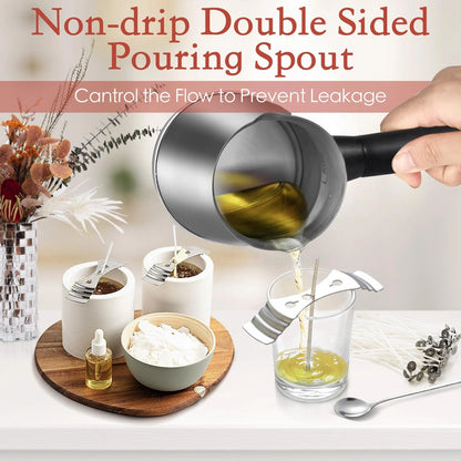 TOKPELA Wax Melter for Candle Making, Stainless Steel Electric Large, Silver