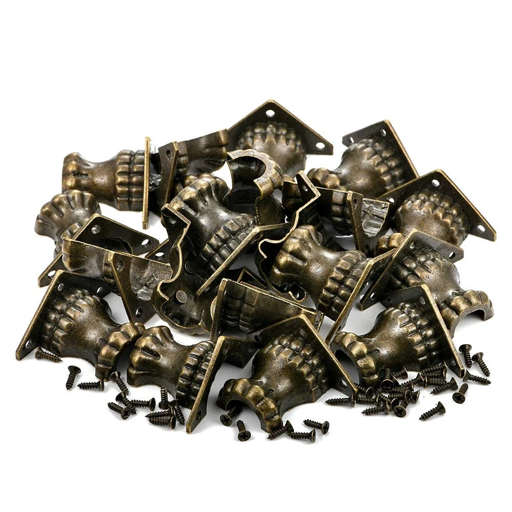 PGMJ 20 Pieces Jewelry Box Feet Retro Design 8.4 cm x 14.4 x 3.4 cm, K45_s