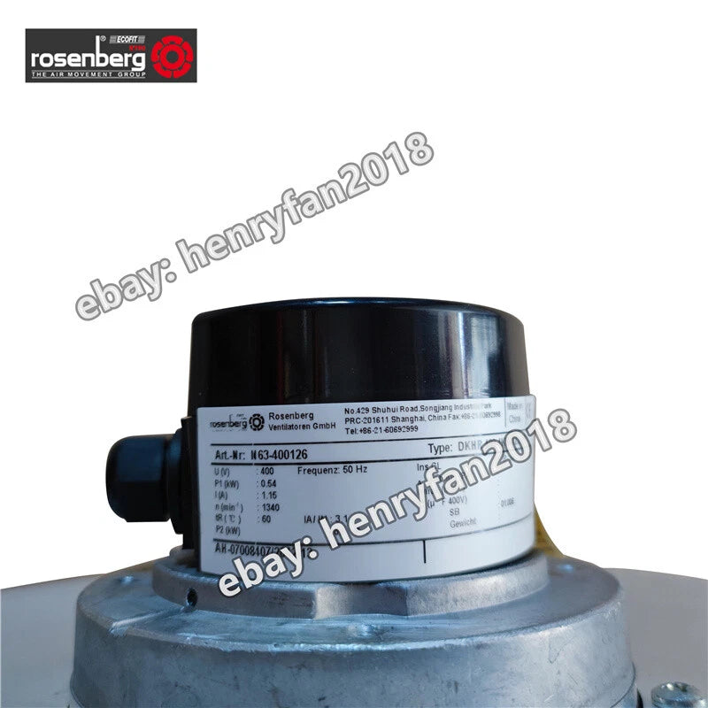 Rosenberg DKHR400-4KW.123.5FA 400V  ??400MM 50Hz Inverter Fan/SVG Equipment Fan
