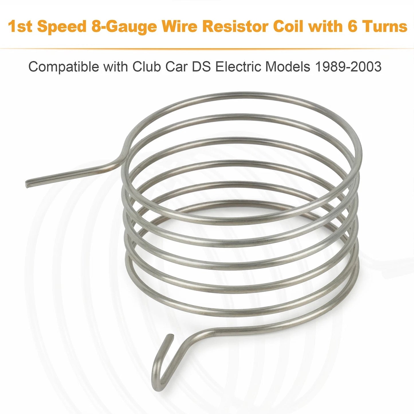 For Club Car Golf Cart 1989-2003 1st Speed Resistor 8 Gauge 6 Turns | 1014729