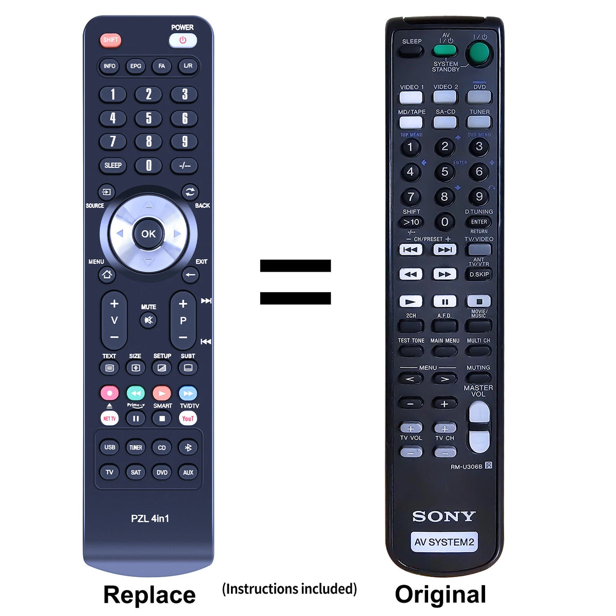 RM-U306B Remote Control For Sony AV System STR-DE497 STR-DE597 STRDE497 STRDE5