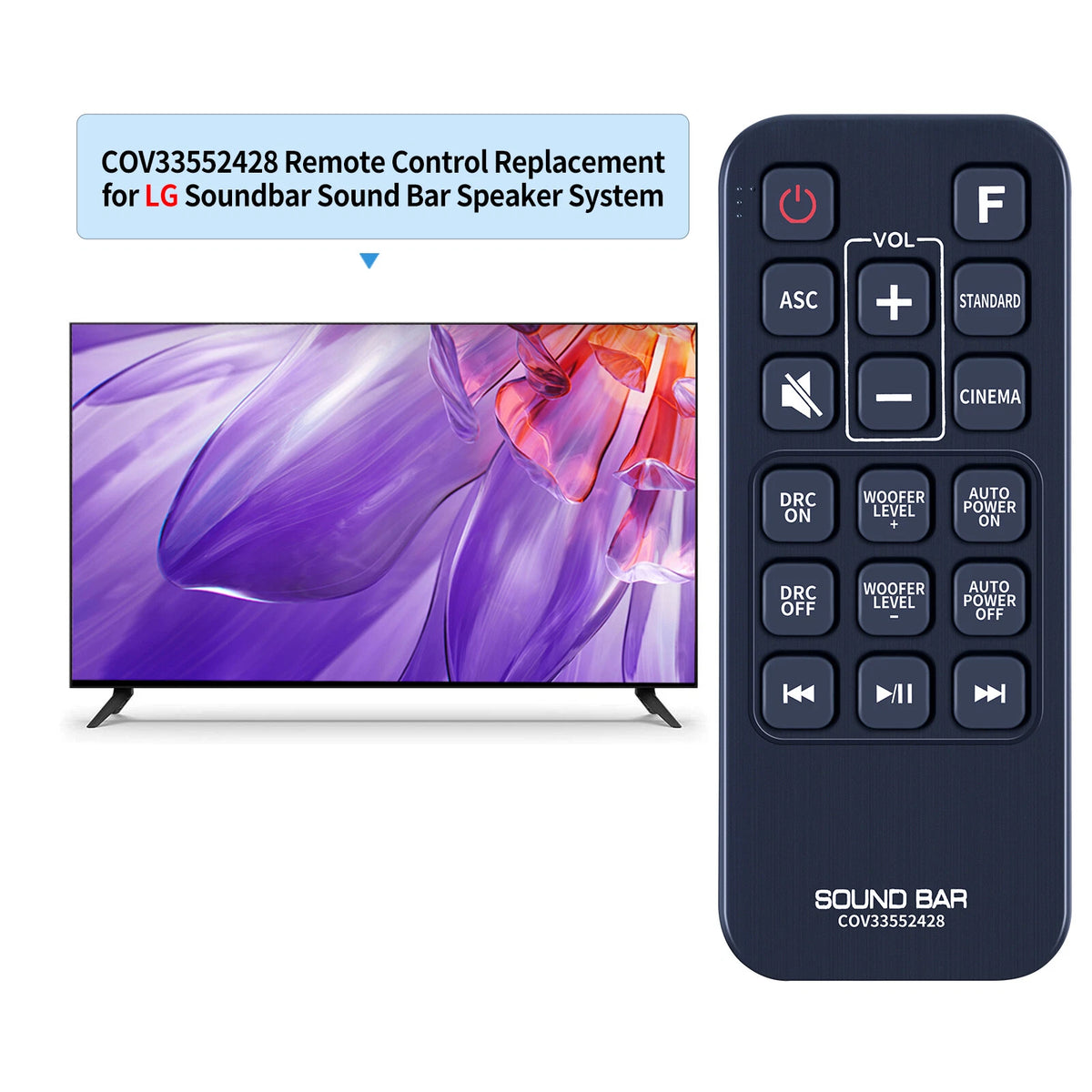 COV33552428 For  LG Sound Bar Remote Control LAS260B LAS160B LAC553B SH2