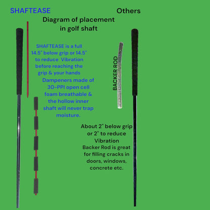 Golf Shaft Vibration Dampening Inserts for Metal Shafts Sting Free...