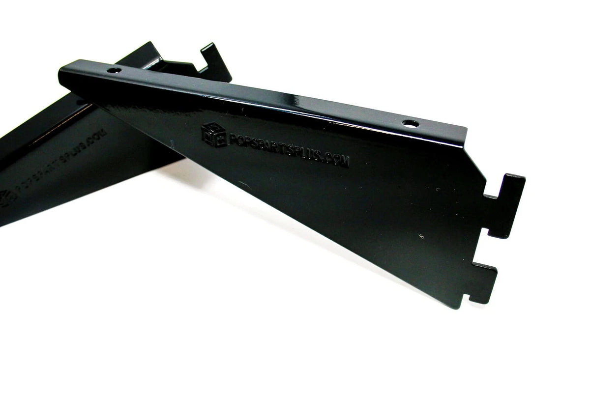 Pop's Parts Plus Lifetime Shed Shelf Brackets - Black Metal Railing