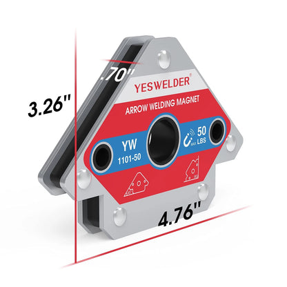 YESWELDER 4-Pc Welding Magnet Set, 50 lb Holding Power 50lb, Multicolor