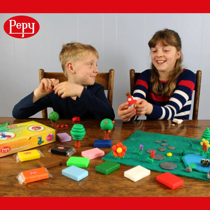 Pepy Plastilina Reusable and Non-Drying Modeling Clay Set of 24, Multicolor