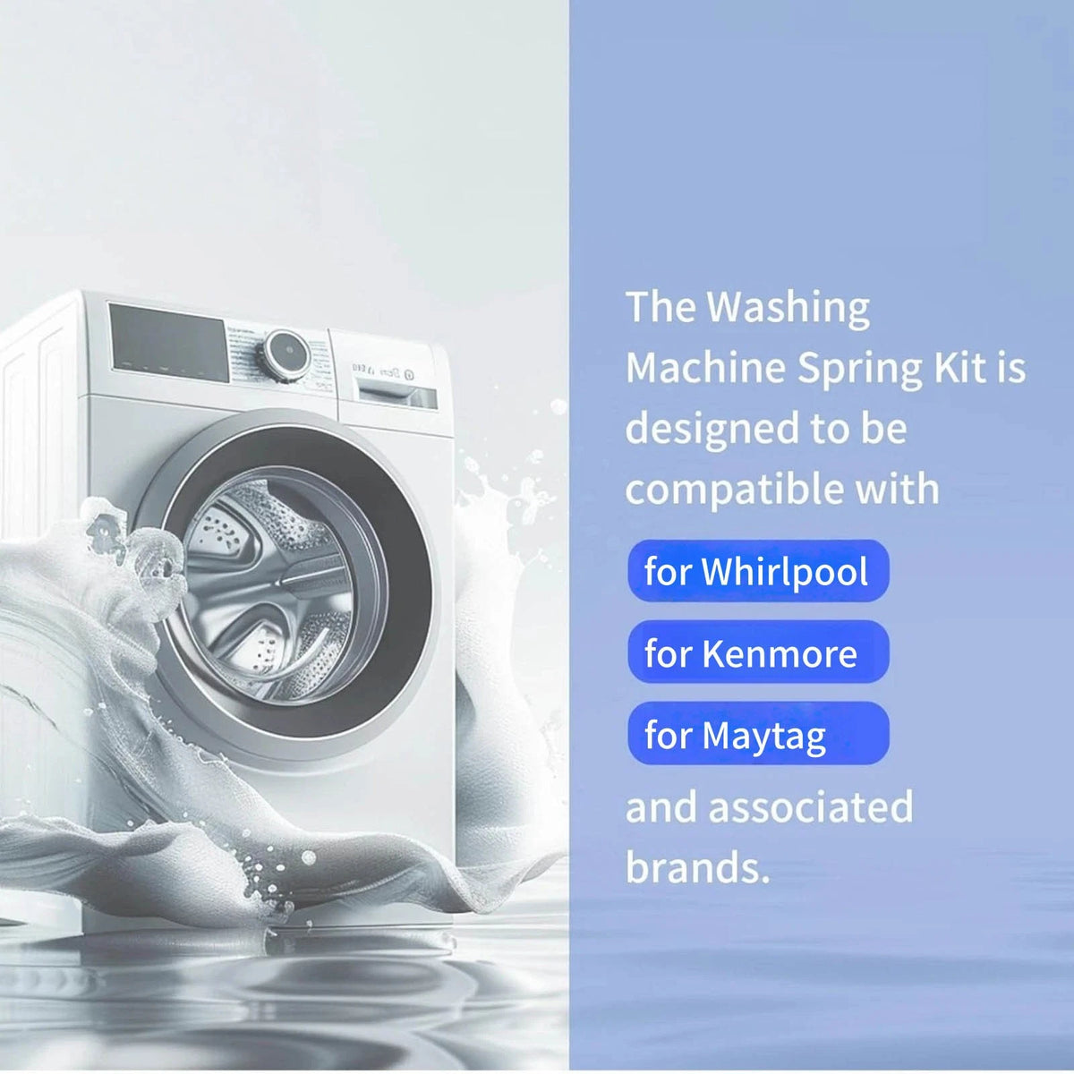 Replacement Part Kit for Washer: Suspension Spring, Counter Balance, Wear Pad