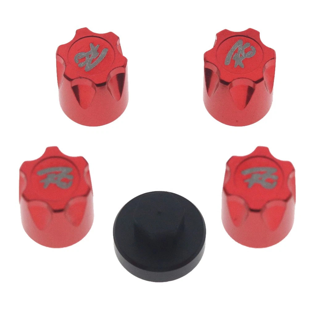 1/10 4Pcs Metal RC Car Wheel Rim Center Caps M4 Nuts for Axial SCX10 TRX4 RC Car