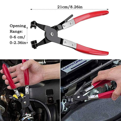LUOWPZI 5-Piece Automotive Electrical Disconnect Pliers Kit, Fuel 5 Pcs, Red