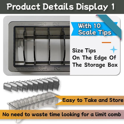 HuGuWdy Clipper Guard Holder，Clipper Holder with 10 Slots 1 x Holder, Black