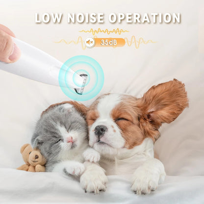 MOONEON 2026  Pet Precision Trimmer, Dog Paw White With Extra Blades