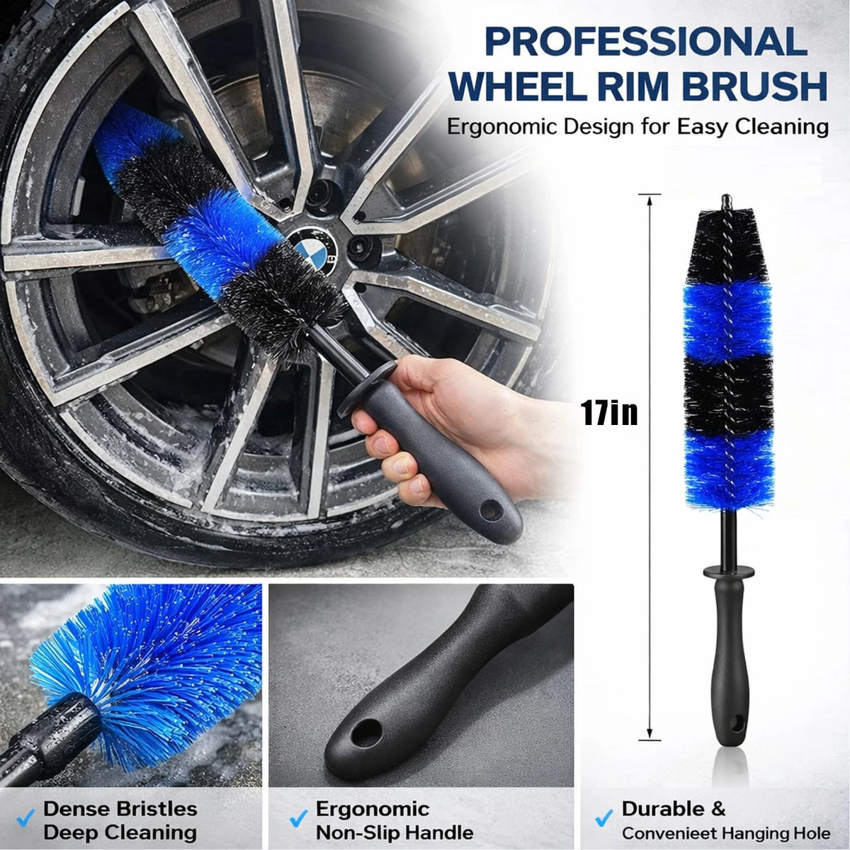 26Pcs Car Detailing Kit, Brush Set, Auto 27PCS-Blue, Blue