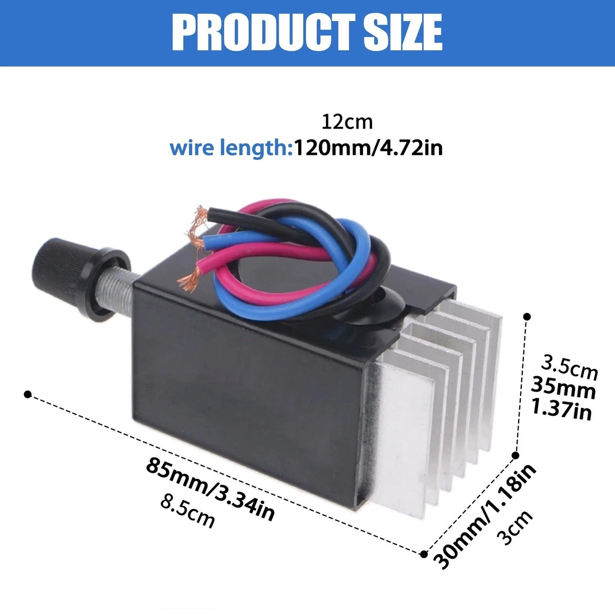 2x DC12V/24V 10A PWM Motor Speed Control Module for Fan Defrost Heater Unit