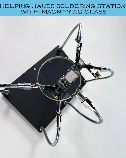 Kaisiking Helping Hands Soldering Station with Magnifying Glass, PCB Holder...