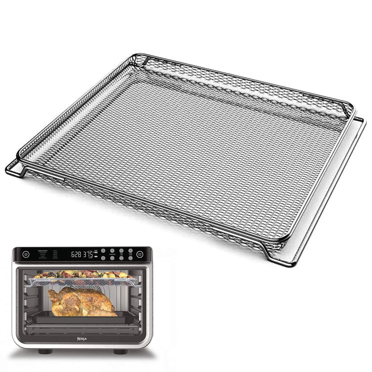 Air Fryer Oven Basket,  Replacement Baking Trays DT200 Series, Silver