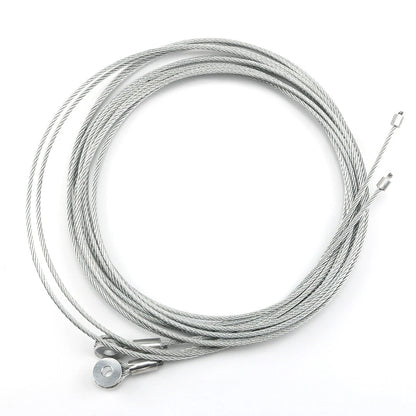 Two 150" Replacement Cable Wire- Enclosed Cargo Trailer Ramp Door Spring 12.5'