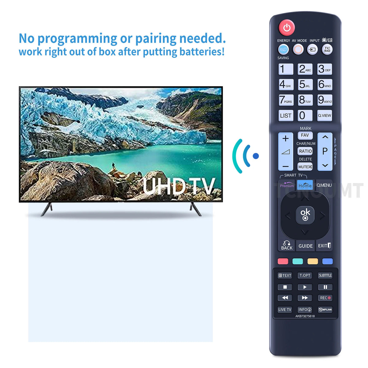 AKB73275618 Remote Control For LG TV 55LV3730, 32LV3730, 37LV3730, 42LV3730