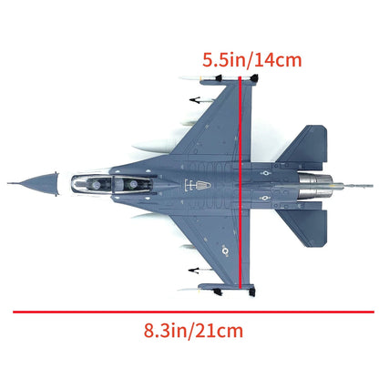 F-16D Falcon Jet Fighter Aircraft Diecast Model 1:72 Scale Alloy 21cm Length