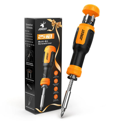 JOREST 25 in 1 Multibit Screwdriver Set, Magnetic Multitool Colorful