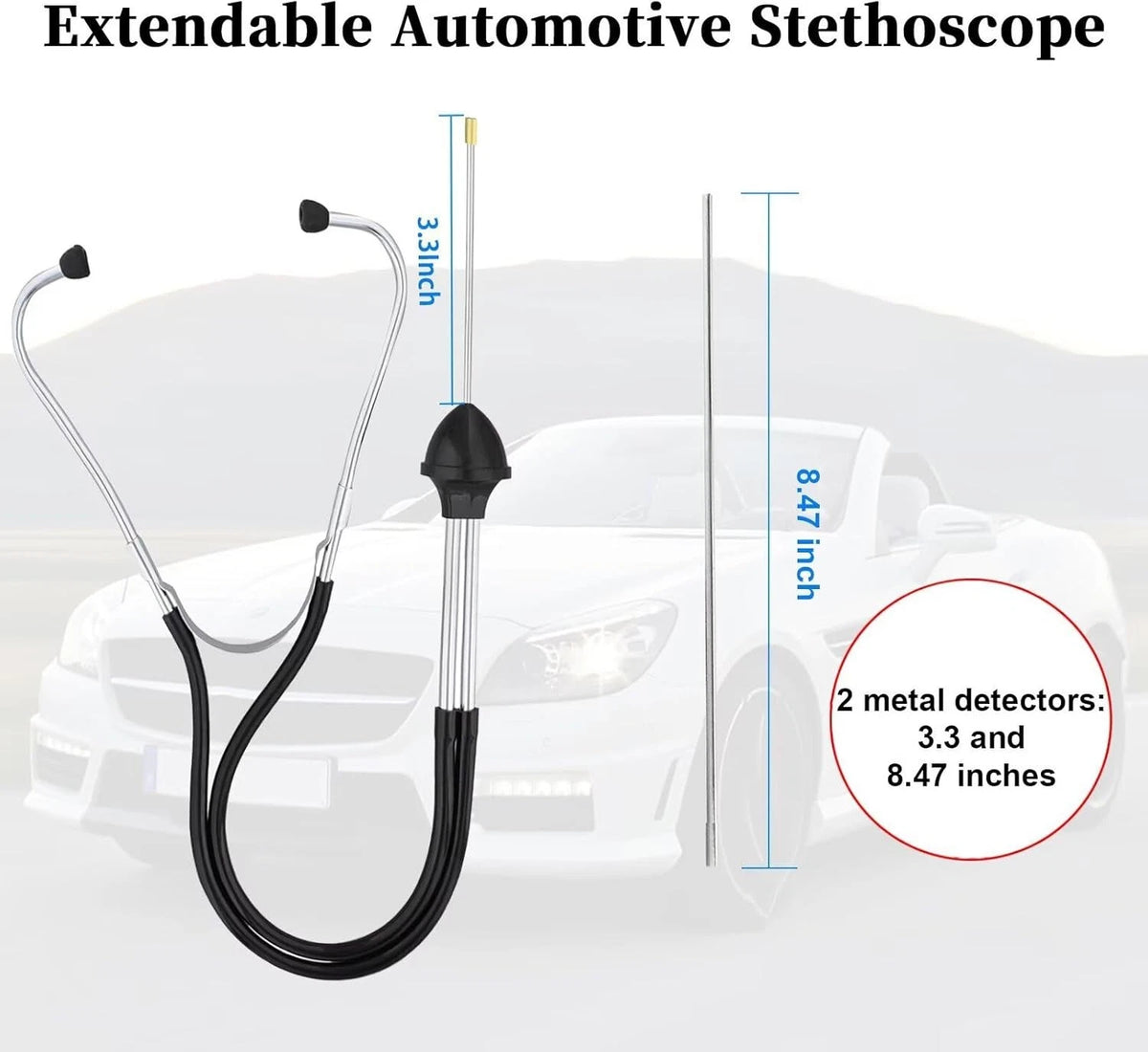 Car Mechanic Stethoscope, Automotive Stethoscope Engine Diagnostic Tool, 1Pc