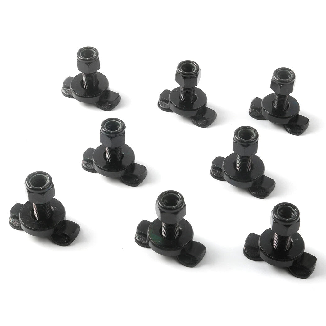 8 Pcs L-Track Double Lug Threaded Stud Nut Fitting Tie Down|  with L Track R