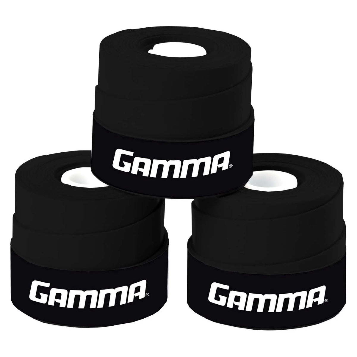 GAMMA Sports Supreme Overgrip for Tennis, Pickleball, Squash, 3 pack, Black
