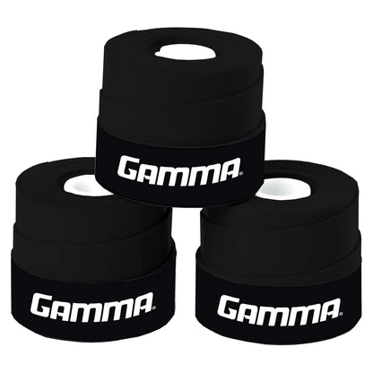 GAMMA Sports Supreme Overgrip for Tennis, Pickleball, Squash, 3 pack, Black