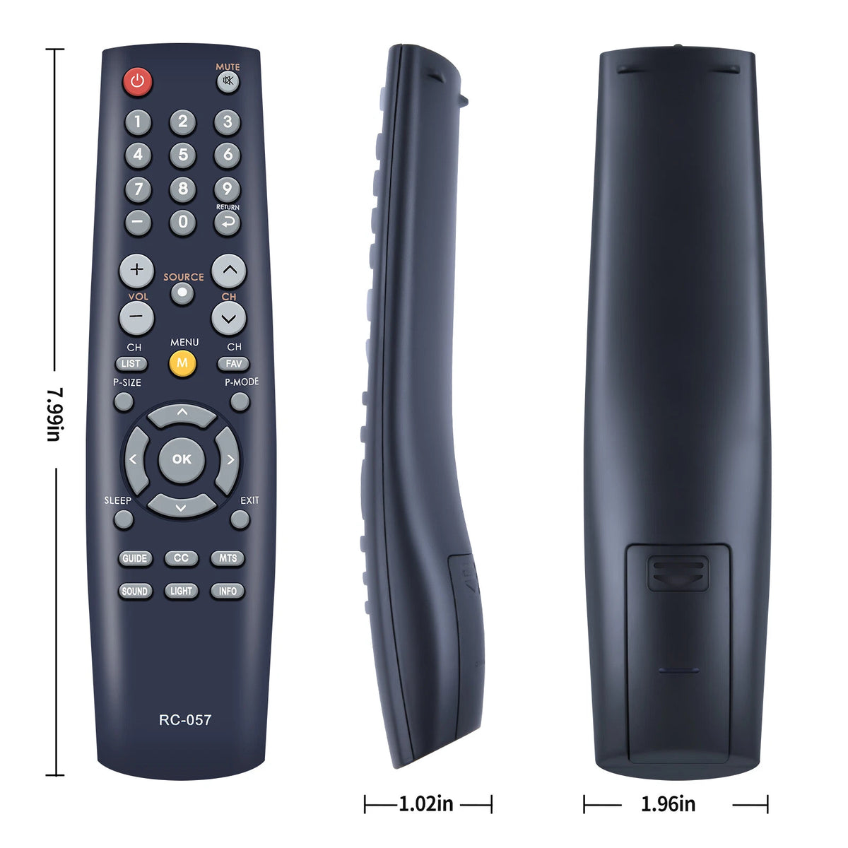 RC-057 Remote Control For Coby TV TFTV1925 TFTV2225 LEDTV1935 TFTV2425