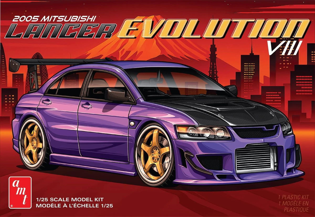 AMT 1995 Mitusbishi Lancer Evo 1:25 Scale Model Kit White