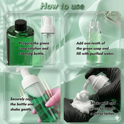 Rayyl Green Soap Tattoo 16.9OZ Ultra Concentrated & 7OZ Foam Multicolor