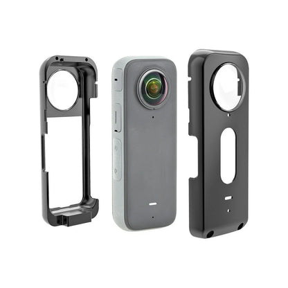 Aluminum Alloy Protective Metal Cage Case With Lens For Insta360 X3 Camera