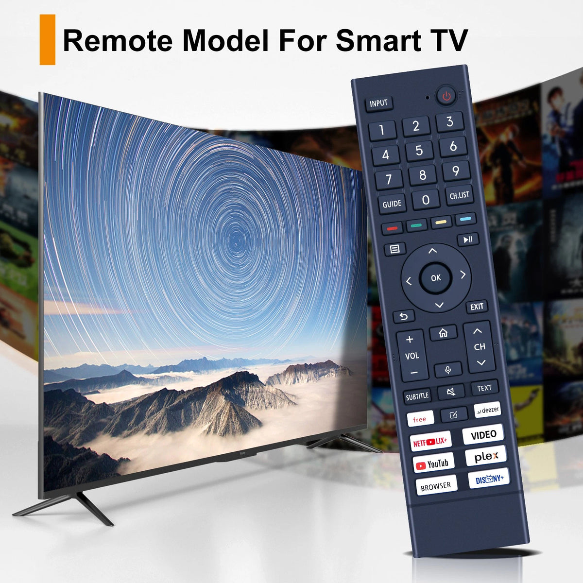 Remote Control For Hisense TV ERF3ZE80 ERF3ZA80 ERF3ZC80 ERF3ZB80 without Voice