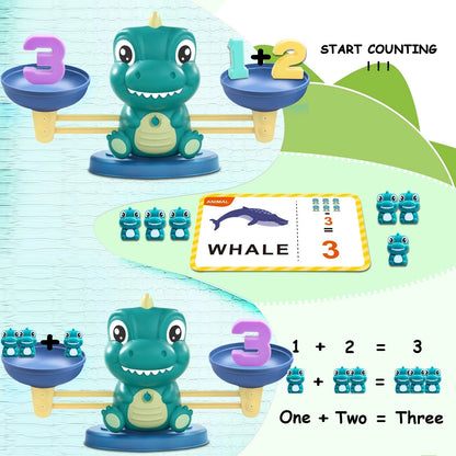 Kaodezhu Dinosaur Math Balance Toys - 10.62 x 8.66 x 5.11 inch, Basic Green